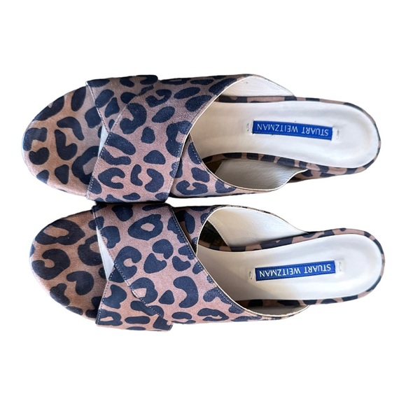 Stuart Weitzman galene crisscross slide tiger print sandal - Picture 5 of 11